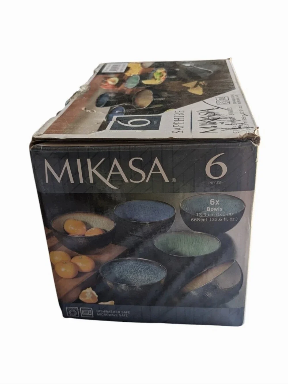 Mikasa Sapphire Stoneware Bowls - Blue (6 Piece)